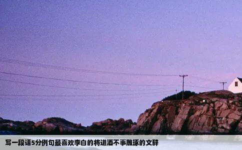 写一段话5分例句最喜欢李白的将进酒不事雕琢的文辞