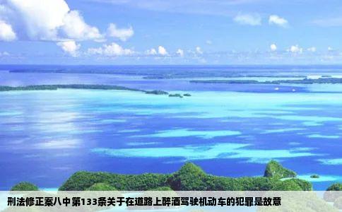 刑法修正案八中第133条关于在道路上醉酒驾驶机动车的犯罪是故意