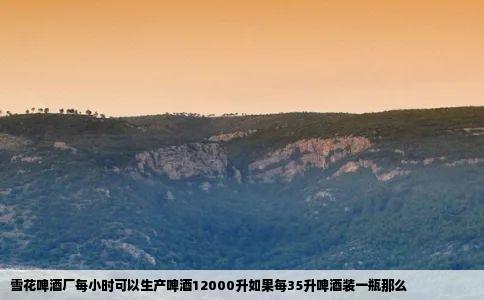 雪花啤酒厂每小时可以生产啤酒12000升如果每35升啤酒装一瓶那么