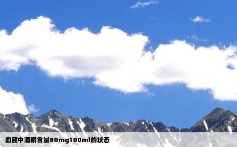 血液中酒精含量80mg100ml的状态