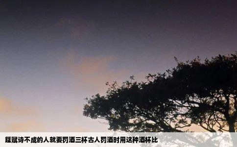 筵赋诗不成的人就要罚酒三杯古人罚酒时用这种酒杯比