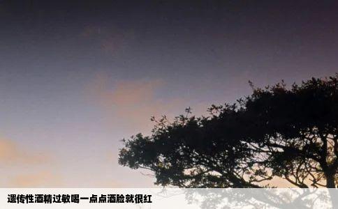 遗传性酒精过敏喝一点点酒脸就很红