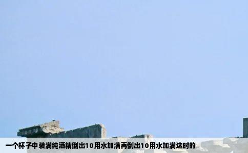 一个杯子中装满纯酒精倒出10用水加满再倒出10用水加满这时的