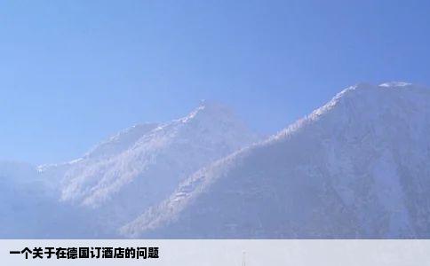 一个关于在德国订酒店的问题