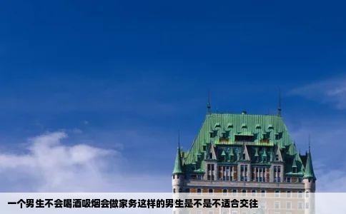 一个男生不会喝酒吸烟会做家务这样的男生是不是不适合交往