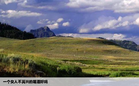 一个女人不高兴的喝酒好吗