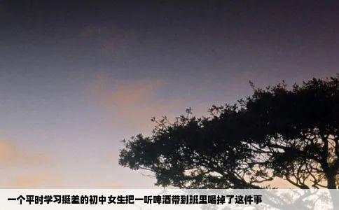 一个平时学习挺差的初中女生把一听啤酒带到班里喝掉了这件事