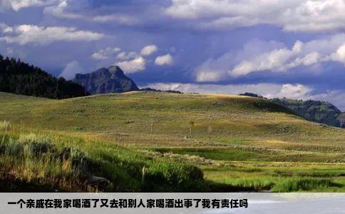 一个亲戚在我家喝酒了又去和别人家喝酒出事了我有责任吗