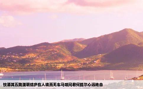 饮酒其五陶渊明结庐在人境而无车马喧问君何能尔心远地自