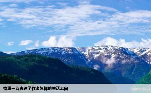 饮酒一诗表达了作者怎样的生活志向