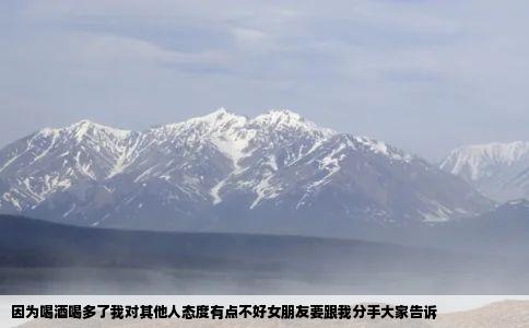 因为喝酒喝多了我对其他人态度有点不好女朋友要跟我分手大家告诉