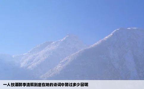 一人饮酒醉李清照到底在她的诗词中醉过多少回呢