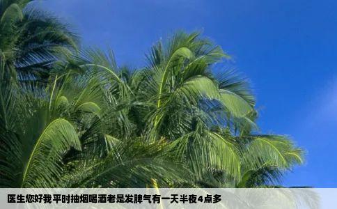 医生您好我平时抽烟喝酒老是发脾气有一天半夜4点多