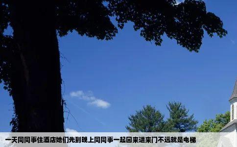 一天同同事住酒店她们先到晚上同同事一起回来进来门不远就是电梯