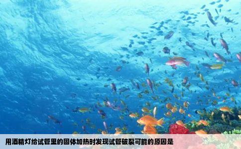 用酒精灯给试管里的固体加热时发现试管破裂可能的原因是