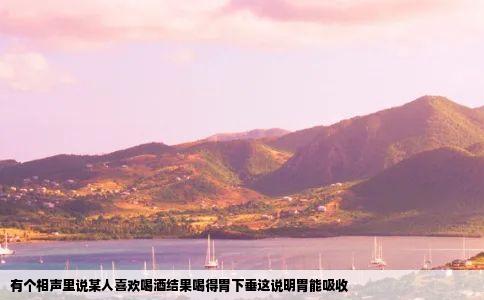 有个相声里说某人喜欢喝酒结果喝得胃下垂这说明胃能吸收