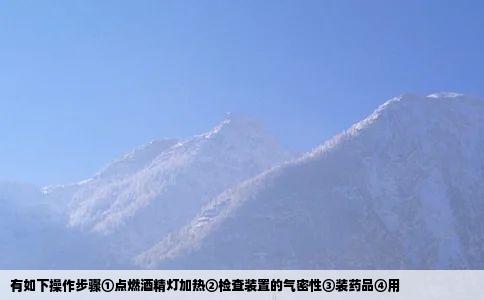 有如下操作步骤①点燃酒精灯加热②检查装置的气密性③装药品④用