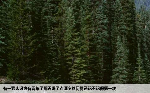 有一男认识也有两年了那天喝了点酒突然问我还记不记得第一次