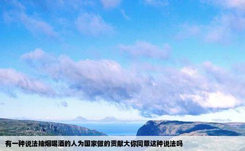 有一种说法抽烟喝酒的人为国家做的贡献大你同意这种说法吗