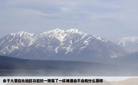 由于大意在化验肝功前的一晚喝了一杯啤酒会不会有什么异样