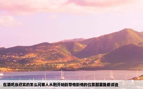 在酒吧当迎宾的怎么问客人从刚开始到带他到他的位置那里我都该说
