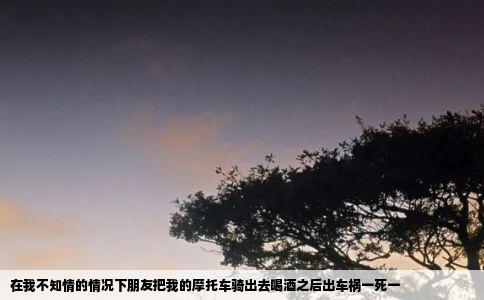 在我不知情的情况下朋友把我的摩托车骑出去喝酒之后出车祸一死一