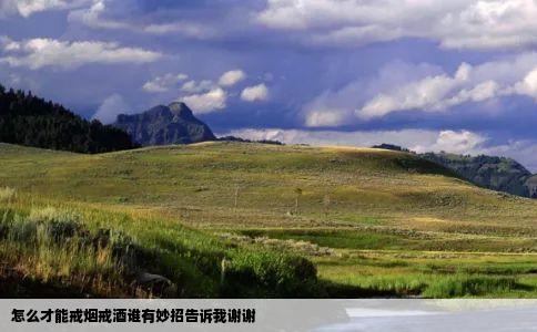 怎么才能戒烟戒酒谁有妙招告诉我谢谢