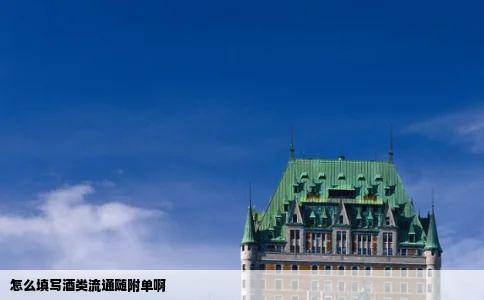 怎么填写酒类流通随附单啊