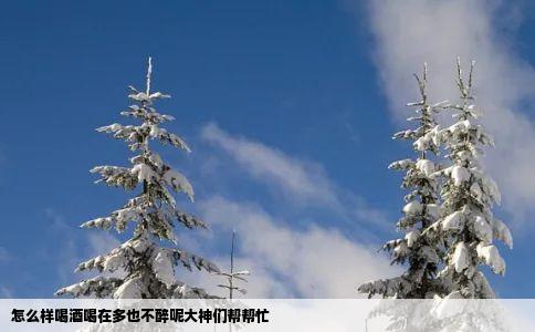 怎么样喝酒喝在多也不醉呢大神们帮帮忙