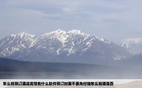 怎么样预订酒店宾馆有什么软件预订时要不要先付钱怎么知道是否