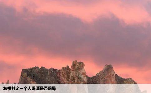 怎样判定一个人喝酒是否喝醉