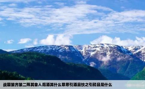 战国策齐策二赐其舍人卮酒其什么意思引酒且饮之引和且是什么