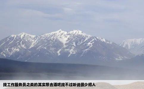 找工作服务员之类的其实想去酒吧找不过听说很少招人