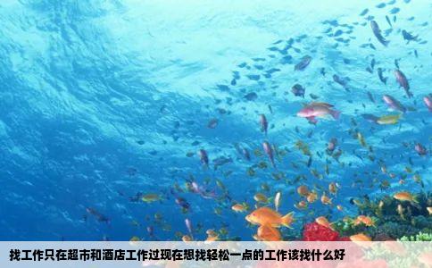 找工作只在超市和酒店工作过现在想找轻松一点的工作该找什么好