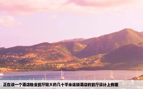 正在谈一个酒店物业前厅挺大的几十平米连锁酒店的前厅设计上有哪