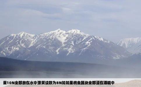 重10N全部放在水中弹簧读数为8N如如果将金属块全部浸在酒精中