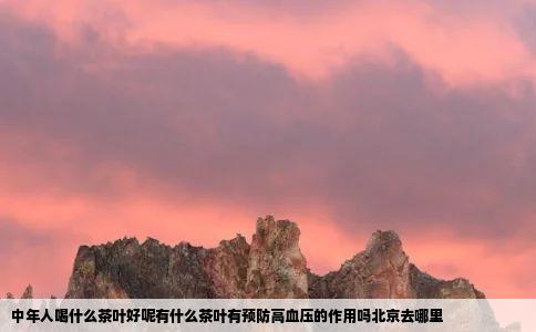 中年人喝什么茶叶好呢有什么茶叶有预防高血压的作用吗北京去哪里