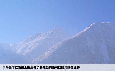 中午喝了红酒晚上医生开了头孢类药物可以服用吗在线等