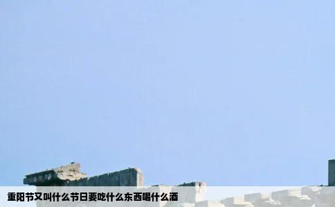 重阳节又叫什么节日要吃什么东西喝什么酒