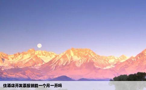 住酒店开发票报销能一个月一开吗