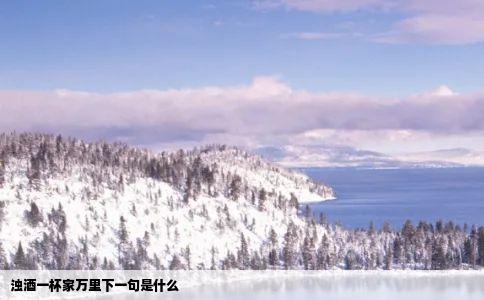 浊酒一杯家万里下一句是什么