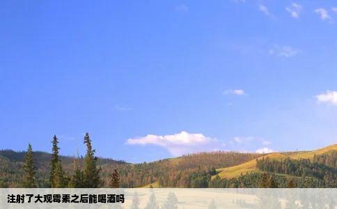 注射了大观霉素之后能喝酒吗