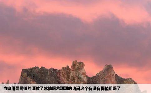 自家用葡萄做的酒放了冰糖喝着甜甜的请问这个有没有保值期喝了
