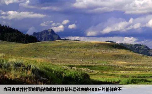 自己去龙井村买的明前狮峰龙井非茶托带过去的400斤的价钱合不