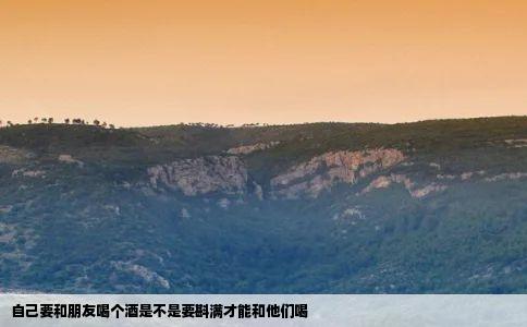 自己要和朋友喝个酒是不是要斟满才能和他们喝