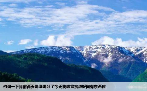 咨询一下我前两天喝酒喝吐了今天我感觉食道好向有东西应