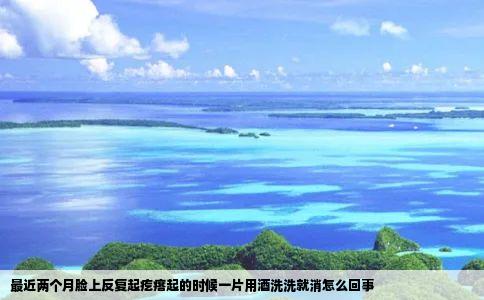 最近两个月脸上反复起疙瘩起的时候一片用酒洗洗就消怎么回事