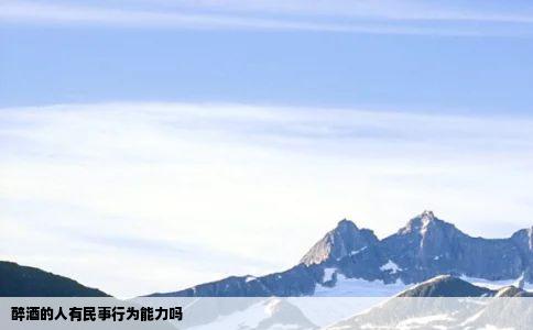 醉酒的人有民事行为能力吗