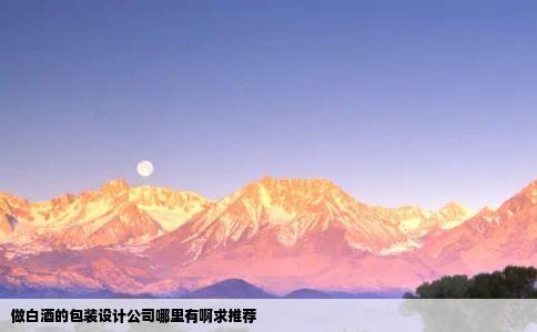 做白酒的包装设计公司哪里有啊求推荐