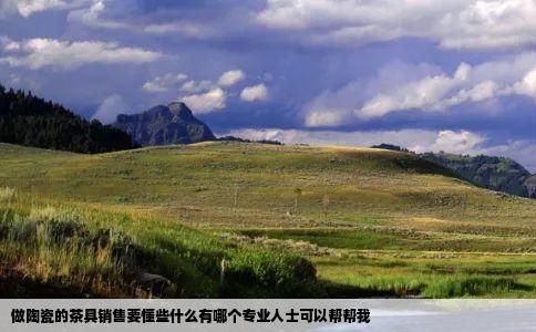 做陶瓷的茶具销售要懂些什么有哪个专业人士可以帮帮我